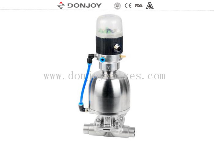 Válvula de diafragma de regulación de acero inoxidable con la posición DN25 - DN100 CE/FDA