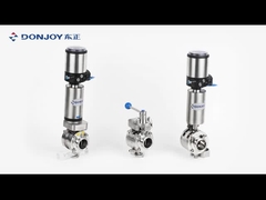 12'' válvulas de mariposa a prueba de mezcla manuales de acero inoxidable 304 / 316L con mango de tira