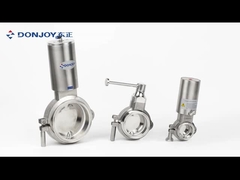 Válvula de mariposa neumática de acción única SS316L DN25