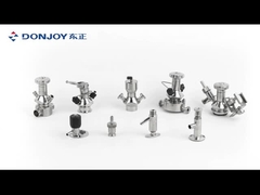 Válvula de muestra aséptica neumática DIN SS316L con conexión de abrazadera