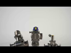 DONJOY Válvula de diafragma sanitario /Válvula de puerto de tres T con extremos de soldadura con mango de plástico