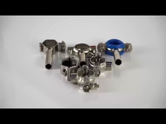 Clampada de tubería de alta presión de acero inoxidable sanitario 13MHP SS304/ Clampada de pin único