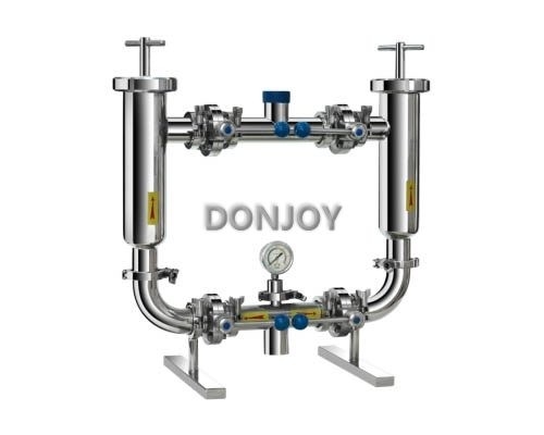 Filtro sanitario de la tubería de la bebida de la categoría alimenticia, filtro de agua del duplex SS304