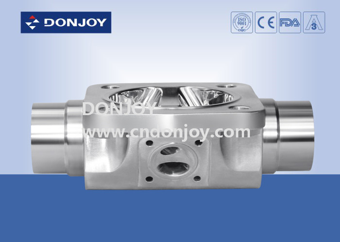 SS316L 1 INCH Tipo T válvula de diafragma manual de tres vías para el control de fluidos de phamacy
