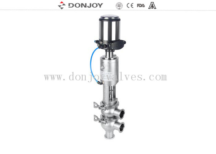 Donjoy TL Tipo 316L Válvula de asiento sanitario de marcha atrás con cabeza de control