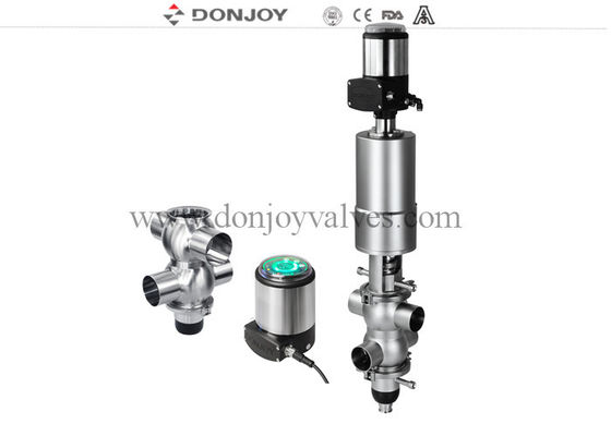 DN100 316L Stainless Steel Mixproof Valve with PED Pressure Test and Double Seat Design