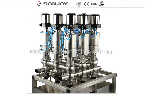 DN40 Hygienic válvula de acero inoxidable a prueba de mezclas con tapa C